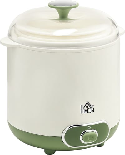 HOMCOM yoghurtmaker - met accessoires - antislipvoeten - wit