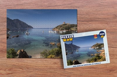 Puzzel Een baai in Girolata in Corsica - Legpuzzel - Puzzel 1000 stukjes volwassenen