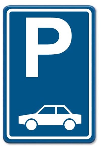 Parkeerbord Auto - blauw - Weerbestendig Aluminium - 40x60 cm - Bevestiging: Zonder bevestiging (alleen het bord)