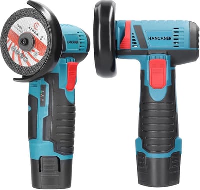 Draadloze Mini Haakse Slijper 12V met 2 Accu's en Slijpschijven - Snel en Compact voor Snijden en Slijpen
