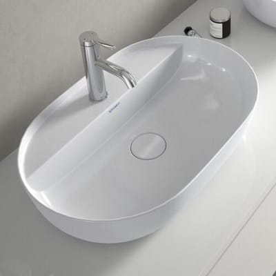 Duravit Luv Intro Opzetwastafel Met Kraangat 60x40x14 cm Ovaal Keramiek Glanzend Wit