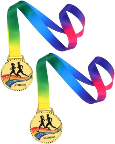 Sportmedailles - Onderscheidingen - Wedstrijd Prijzen - Duurzaam Zinklegering - 2 Stuks - Goudkleurig