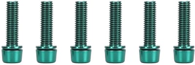 Dailygoods- Fietsstuurpenbouten 6 Stuks M5x18mm - Professionele Fietsstuurpenschroeven - Aluminium - PVD-Coating - Stabiele Bevestiging - Hoge Sterkte - Fietsschroeven