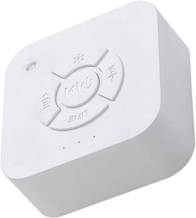 Slaapgeluid Machine - Geluidsmachine Baby - Rustgevend Slapen - Ademhalingslicht - 10 x 10 x 6 cm - Wit