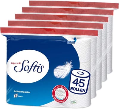 4-laags toiletpapier verpakking met 45 rollen - Zacht en duurzaam