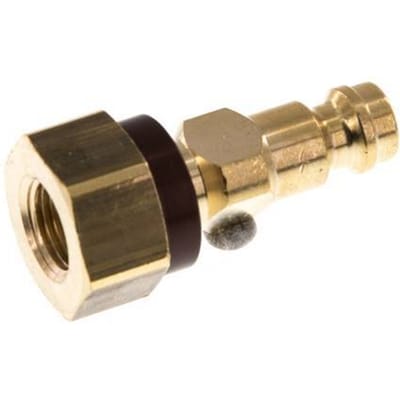 Messing DN 5 Bruin-Coded Luchtkoppeling Insteeknippel G 1/8 inch Binnendraad