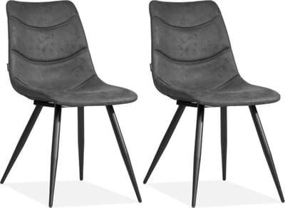 Stoel Crazy - Antraciet (set van 2 stoelen)