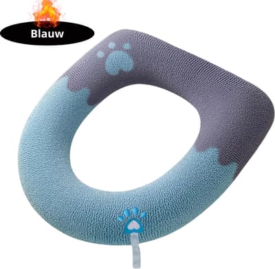Nivard Wasbare Toiletbril Cover - Wc Bril Hoes - Toiletbril - Wc Deksel - Toiletafdekking - Verwarmde Wc Bril - Blauw