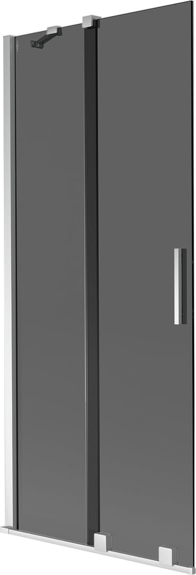 Mexen Velar 2-delige schuifbare badwand 80 x 150 , grafiet, chroom - 896-080-000-41-01