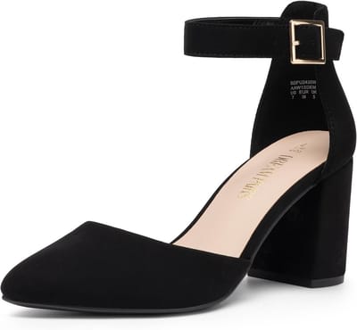 Elegante Pumps met Blokhak en Enkelband voor Dames