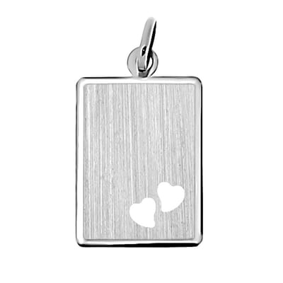 Juwelier Zwartevalk Zilveren graveerplaat hanger - 24.075