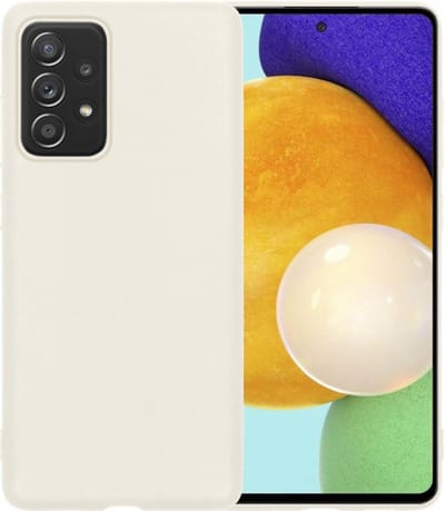 Hoesje - Geschikt voor Samsung Galaxy A52 - Sterk & Shockproof - Hoes Cover - Siliconen Case - Telefoonhoesjes - Wit