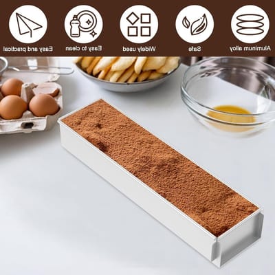 Rechthoekige Tiramisu Cakevorm van Aluminium met Anti-aanbaklaag en Hoge Temperatuurweerstand voor Cheesecake en Desserts
