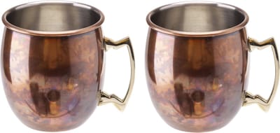 Cosy & Trendy Cocktailglas - 2x - Moskow Mule - antiek look koper - 450 ml - Cocktailglazen