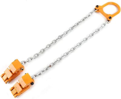 Kettingtakel 1000 kg - Hefgrijper Hijsgereedschap - Verticaal Vaten Hefen - Duurzaam Gelegeerd Staal - 15x9x20 cm - Geel