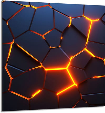 TMK ArtDeko 60x65 Serie - Glazen Paneel - Hartglas - Beschermplaat - Moderne Vormgeving