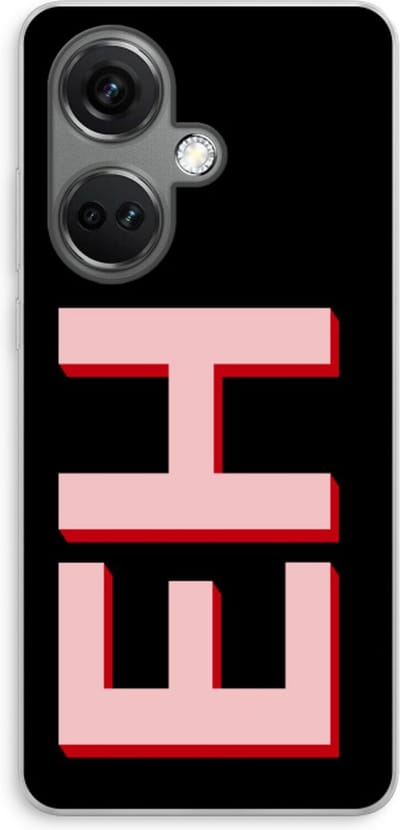 Gepersonaliseerd - Case Company® - Hoesje geschikt voor OnePlus Nord CE 3 hoesje - Monogram - Soft Cover Telefoonhoesje - Bescherming aan alle Kanten en Schermrand