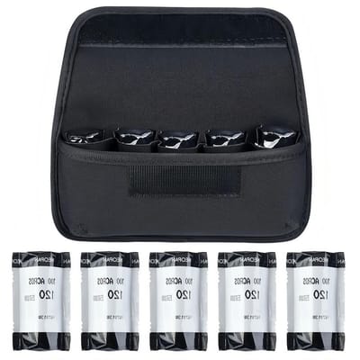 Set van 4 Zwarte Plastic Opbergdozen met Deksel en Opbergtas voor Wetenschappelijke Activiteiten, Kleine Onderdelen en Organisatie