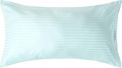 Homescapes Satijn Streep Katoen Kussensloop 50x90 cm – Aquablauw – 100% Egyptisch Katoen – Draaddichtheid 330