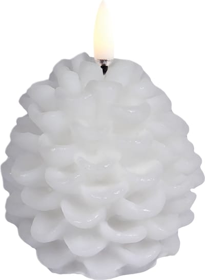 Dennenappel LED kaars - Uyuni Lighting - Nordic White - 7 cm x 7 cm