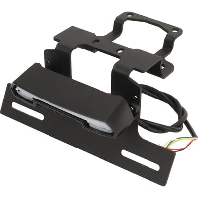 Support de plaque d'immatriculation de moto avec feu arrière étanche et antirouille, compatible avec KLX230 R et KLX230SM gray