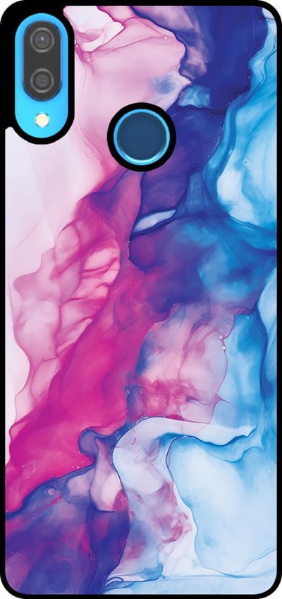 Smartphonica Telefoonhoesje Geschikt voor Huawei P20 Lite / Nova 3E met Roze Blauw Marmer Opdruk - TPU Backcover Case Rose Blue Marble Design geschikt voor Huawei Nova 3E;Huawei P20 Lite (2018)