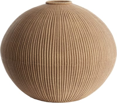 Light & Living Vaas Valerie - Bruin - Ø46cm - Synthetisch-Kunststof - Oosters - Bloemenvaas - Woondecoratie - Decoratieve vaas voor woonkamer of slaapkamer