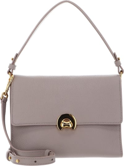 COCCINELLE Leren Schoudertas Binxie Handbag Grained Leather Powder Pink Beige