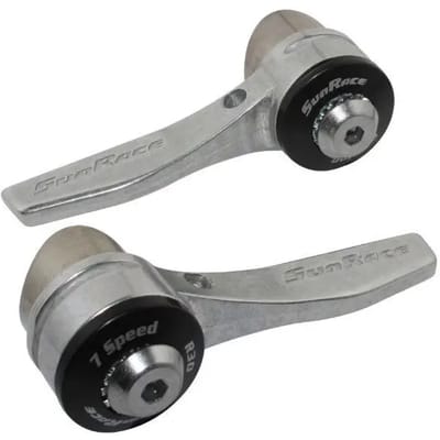 Sunrace Buisshifters Slr30 7sp / R7 28,6 Mm Aluminium Zilver