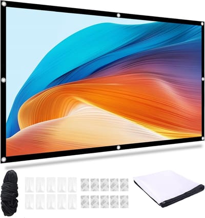 Draagbaar Opvouwbaar Projectorscherm 60 Inch voor Thuisbioscoop en Outdoor Gebruik