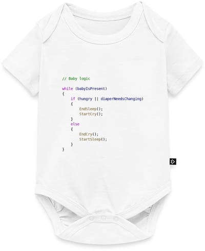 Baby Logica Programmeur Cadeau Baby Rompertje Met Korte Mouwen