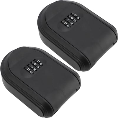 Porte-clés magnétique avec serrure à combinaison Portable Plastique Résistant à l'eau Sécurité renforcée Cacher la clé noir