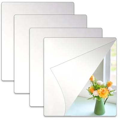 Zelfklevende Spiegeltegels 20cm x 20cm - Decoratieve Wandspiegels voor Thuis en Fitness