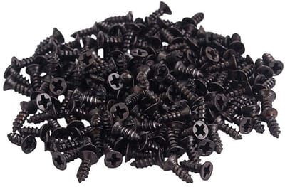 Allecto - Hout Deeltjes Zelfborende Houten Schroeven - 100 Stuks - Zwart - Hardware Accessoires - Voor Elektronische Apparatuur - 2x6mm