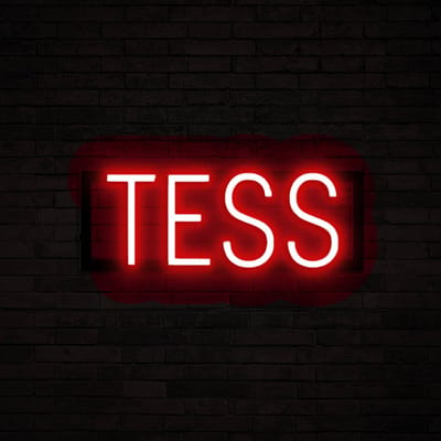 TESS - Neon LED Lamp Kinderkamer | SpellBrite | 41,82 x 16 cm | 6 Dimstanden & 8 Lichtanimaties | Naamlamp Wandlamp Neon Verlichting