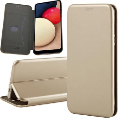 Hoesje geschikt voor Samsung Galaxy A02s - Book Case Kunstleer ThinShield Goud