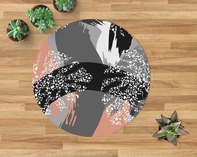 Coloray Vloerbeschermer - Monstera-abstractie Stoel Mat - 100x100 cm - Veelkleurig Computer Stoel Mat - Vloerbeschermer Bureaustoelmat - Mótif Bureaustoelmat - Ronde Mat - Natuur Thema