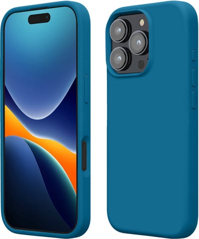 kwmobile telefoonhoesje geschikt voor Apple iPhone 16 Pro - Hoesje met siliconen coating - Smartphone case in Caribisch blauw