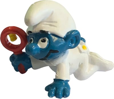 Baby smurf wit - Schleich speelfiguurtje - 4,5 cm - Babygeschenk / Geboorte poppetje - Schleich - De smurfen