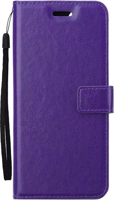 Hoes - Met Pasjeshouder - Geschikt voor Samsung Galaxy A35 - Luxe Bookcase Portemonee - Flip Case - Kunstleer Book Case - Flipcase - Book Cover - Walletcase - PortemonneeHoes - Paars
