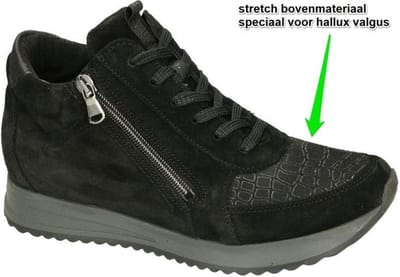 Waldlaufer -Dames -  zwart - sneakers  - maat 37.5