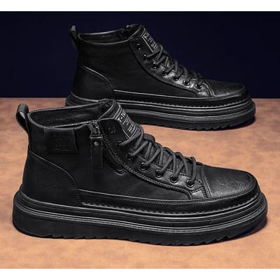 Herfst Herenschoenen Nieuwe Hoge Martin Boots Heren Trendy Veelzijdig Antislip Slijtvast Werkschoenen Casual Leren Schoenen Werkschoenen 44