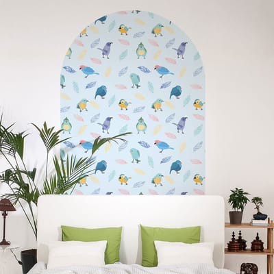 Vooraf gelijmd vliesbehang met gigantische muurschilderingen - BIRDS' ARK - 131x90cm