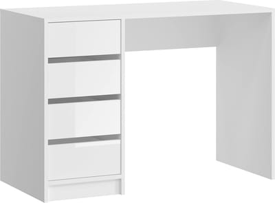 Emma Kaptafel Bureau - Cosmetische Tafel - Witte Vanity - 110cm x 75cm x 48cm - 4 Laden - Tijdloos Design - Duurzaam FSC-gecertificeerd hout