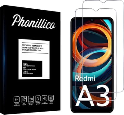 Screenprotector voor Xiaomi Redmi A3 - 2 stuks Beschermglas van glas Transparante glazen schermbeschermfolie
