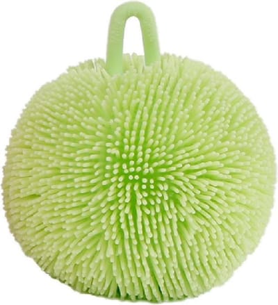 Van Manen Knijpbal Fluffy Junior 9 Cm Siliconen Groen