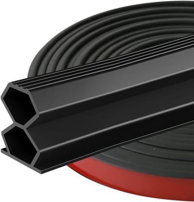 Zelfklevende Rubber Sealing Tape 6m voor Ramen - Geluiddemping, Waterdicht en Antikras (10mm x 9mm x 6m)
