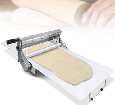 Deegroller Machine - Handmatige Sheeter - Bakkerij Deeg Maken - Dikteaanpassing - 83x48x25cm - Zilver