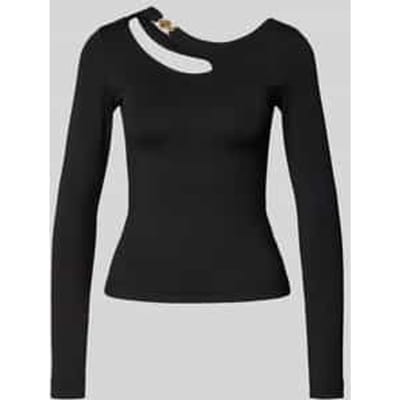 Shirt met lange mouwen en labeldetail