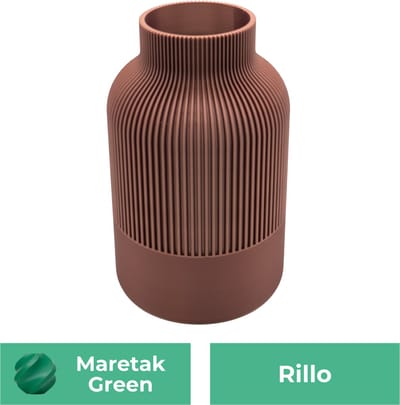 Rillo Japandi Vaas - Decoratievaas Droogbloemen - Maretak Groen - 20CM